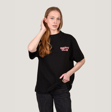 HAPPY CLUB T – Black oversize