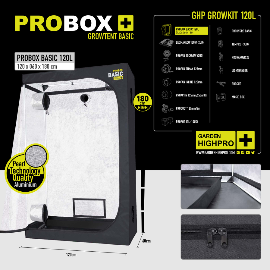 Growbox Komplettset 120x60